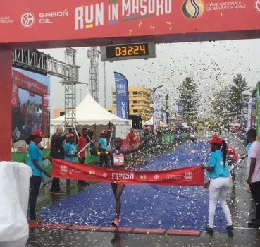 Нора Джеруто  заняла первое место в забеге в Габоне