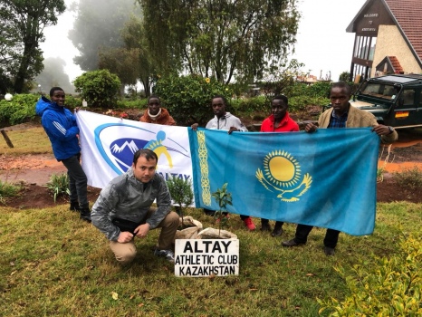 Athletes of the Club planted a tree Altay Athletics in Iten